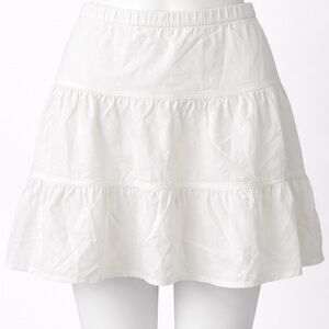 American Eagle Outfitters White Tiered Skater Skirt